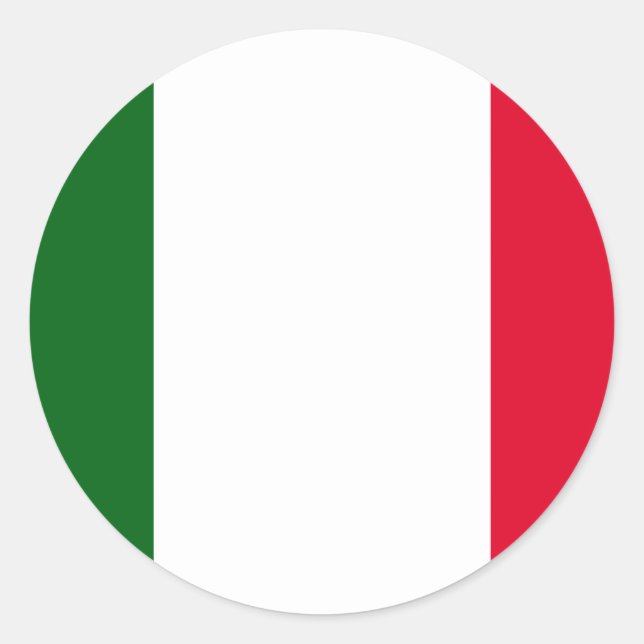 Pegatina Redonda Italia, Italia (Anverso)