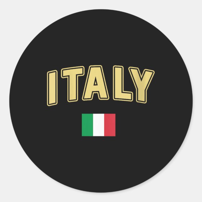 Pegatina Redonda Italia Vintage Italia (Anverso)