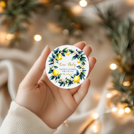 Pegatina Redonda Italian Amalfi Ciao Baby Thank You Stickers 