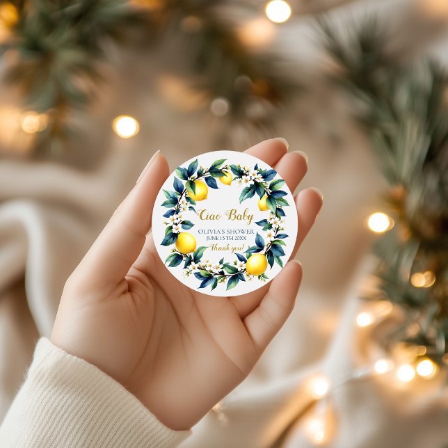 Pegatina Redonda Italian Amalfi Ciao Baby Thank You Stickers  (Subido por el creador)