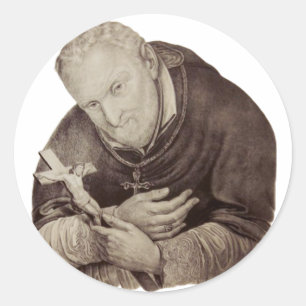 Pegatina Redonda Italiano San Alfonso Liguori