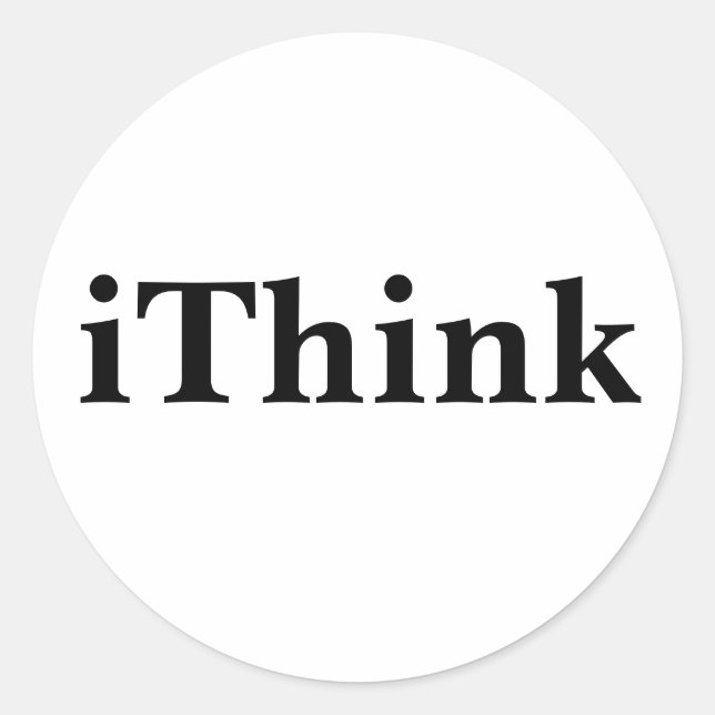 Pegatina Redonda iThink (Anverso)