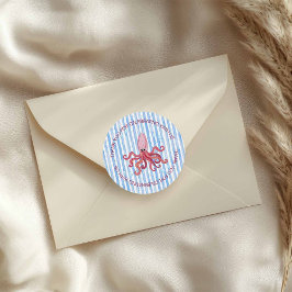 Pegatina Redonda It's a Boy Under the Sea thank you