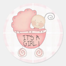 It's a Girl! Invitación Buggy Bebé Rosa