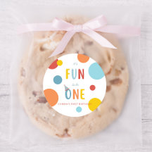 It's Fun To Be One Colorful Birthday Party Sticker