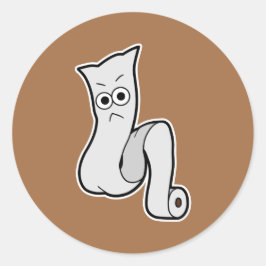 Pegatina Redonda Ittan-momen-Roll de tela japonés Yokai