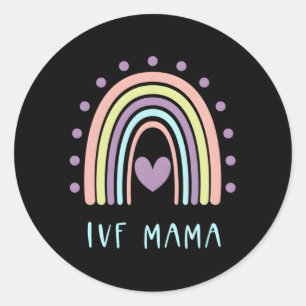 Pegatina Redonda Ivf Mama Fertilidad Maternidad Para