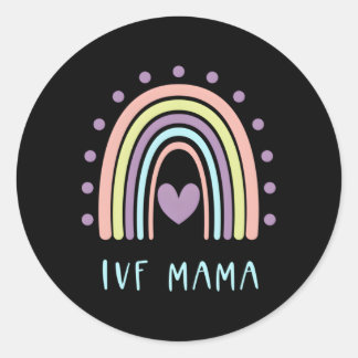 Pegatina Redonda Ivf Mama Fertilidad Maternidad Para