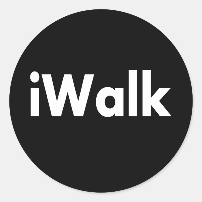 Pegatina Redonda iWALK (Anverso)