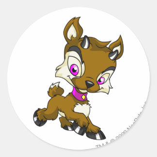 Pegatina Redonda Ixi Brown