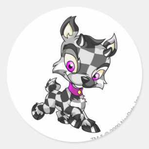 Pegatina Redonda Ixi Checkered