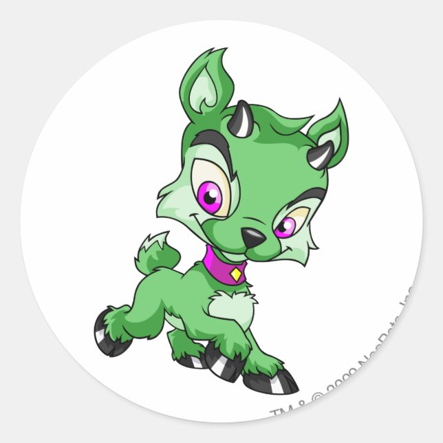 Pegatina Redonda Ixi Green (Anverso)