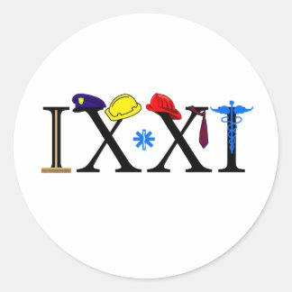 Pegatina Redonda IXXI Recuerde 9-11