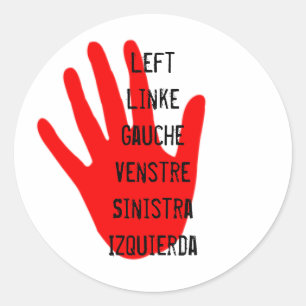 Pegatina Redonda izquierda socialista