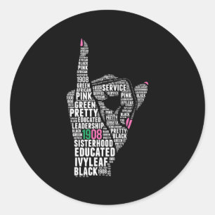 Pegatina Redonda J15 Palabras De Rótulo Del Día Del Fundador