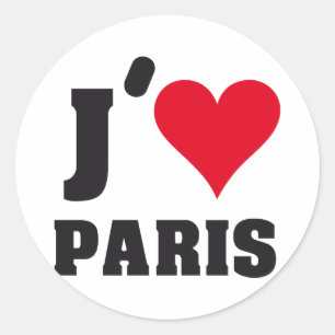 PEGATINA REDONDA J´AIME PARIS