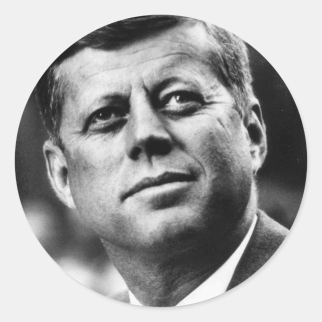 PEGATINA REDONDA J.F.K. (Anverso)
