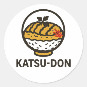 Pegatina Redonda j.food Comida japonesa de confort: Katsu-Don
