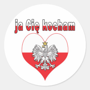 Pegatina Redonda ja Cie kocham Eagle Heart