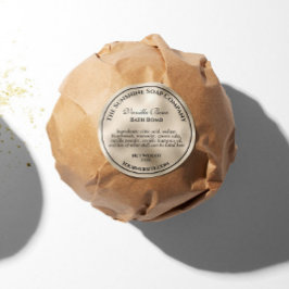 Pegatina Redonda jabón cosmético de papel de perla de estilo vintag
