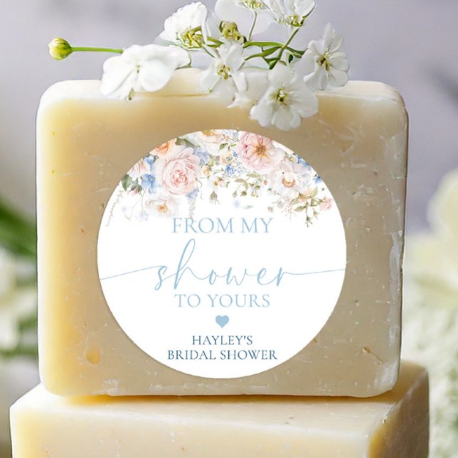 Pegatina Redonda Jabón Floral Azul Hargrove De Mi Ducha A La Tuya (Subido por el creador)