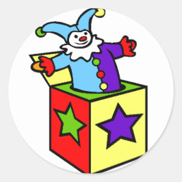 Pegatina Redonda ¡Jack En La Caja!