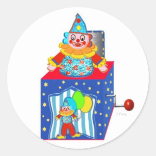 Pegatina Redonda Jack N la caja