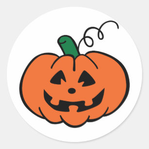 Pegatina Redonda Jack O Lantern