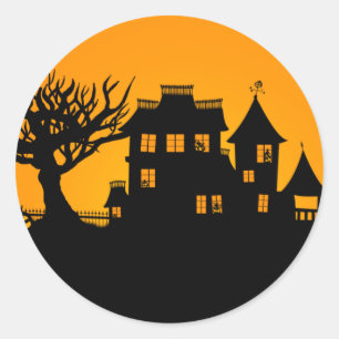 Pegatina Redonda Jack O Lantern Manor