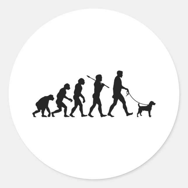 Pegatina Redonda Jack Russell Terrier (Anverso)