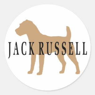 Pegatina Redonda Jack Russell Terrier
