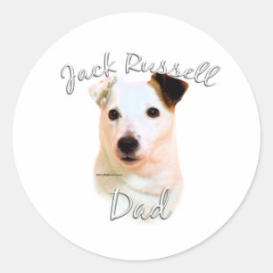 Pegatina Redonda Jack Russell Terrier Dad 2