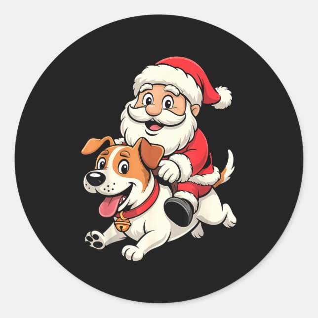 Pegatina Redonda Jack Russell Terrier Dog Lover Kids Men Women Chri (Anverso)