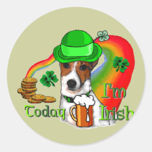 Pegatina Redonda Jack Russell Terrier St Pats