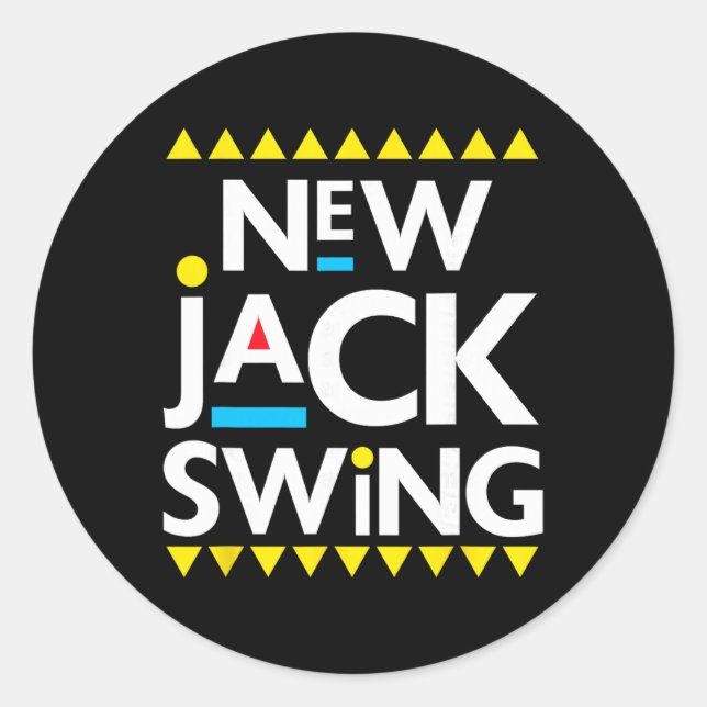 Pegatina Redonda Jack Swing 90s R&amp;b Hip Hop  (Anverso)