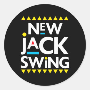 Pegatina Redonda Jack Swing R&b Hip Hop de los 90
