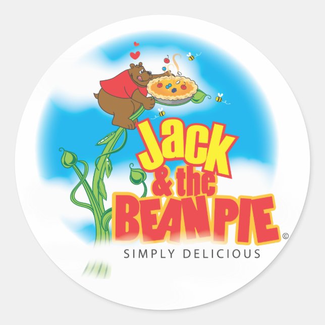 PEGATINA REDONDA JACK Y BEAN PIE LOGO FINAL 27 DE ABRIL (Anverso)
