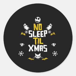 Pegatina Redonda Jack Zero No Sleep Til Xmas T Shirt 