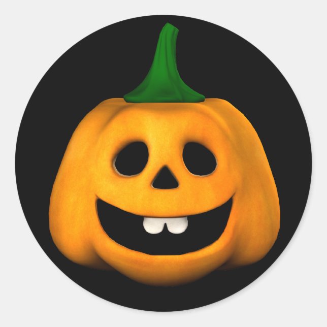 Pegatina Redonda Jackie Lantern Halloween Stickers (Anverso)