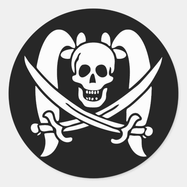 Pegatina Redonda Jackie Rackham (Anverso)