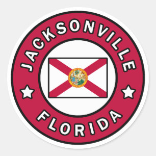 Pegatina Redonda Jacksonville Florida