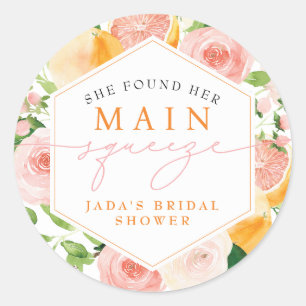 Pegatina Redonda JADA Citrus Fruit Main Squeeze Bridal Shower