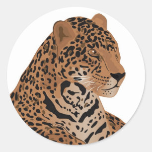 Pegatina Redonda jaguar