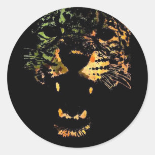 PEGATINA REDONDA JAGUAR