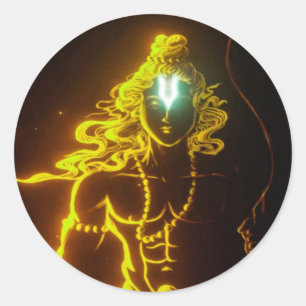 Pegatina Redonda jai shri ram pegatinas