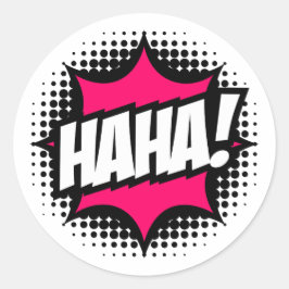 Pegatina Redonda ¡JAJA! Estilo de libro de historietas