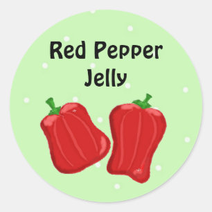 Pegatina Redonda Jalea de Pimiento Rojo