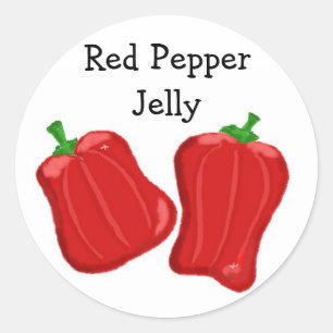 Pegatina Redonda Jalea de Pimiento Rojo