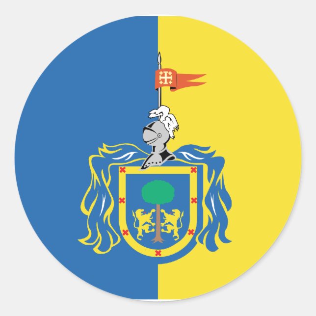 Pegatina Redonda Jalisco, México (Anverso)