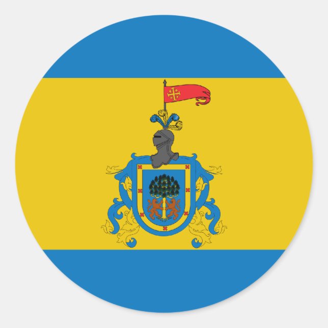 Pegatina Redonda Jalisco, México (Anverso)